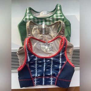 Tuckernuck Women's Sports Bras - Navy/Red, Beige, Green Gingham
